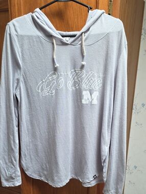 University of Michigan 'Go Blue' Light Gray Hoodie